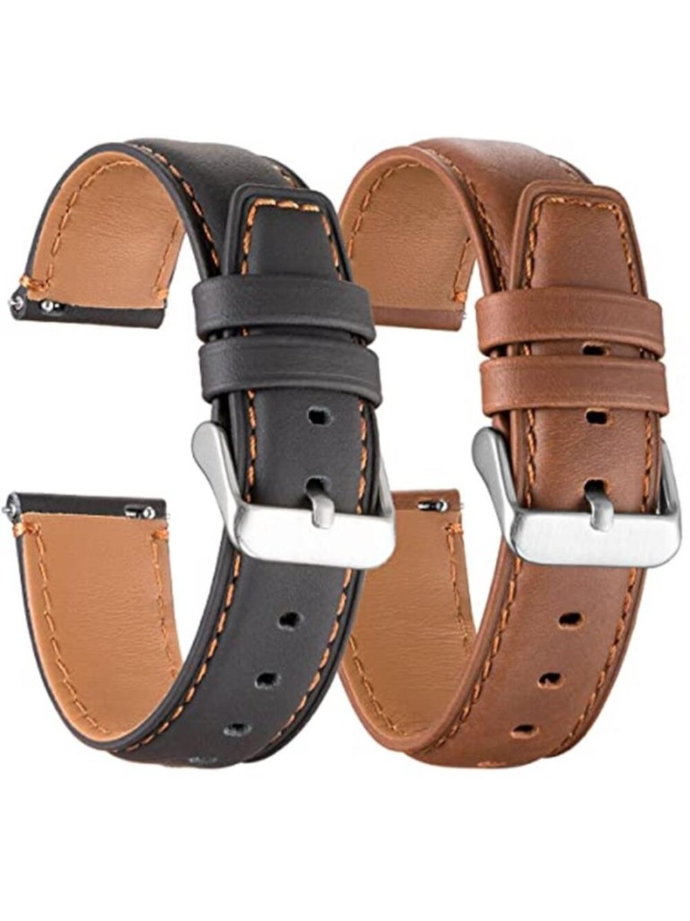 NEW 2 Pack Samsung Galaxy Leather Apple Watch Bands